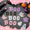 imageGeosar 20 Pcs Halloween Self Adhesive Patches Boo Cute Ghost Sew on Stickers Applique Washable for DIY Crafts T Shirt Clothing Jackets Backpacks Jeans Party Decorations Pink BooPink Boo