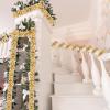 imageGeosar 262 Feet Christmas Tinsel Garland Decoration Metallic Tinsel Twist Garland Halloween Christmas Tree Artificial Hanging Ornament for Birthday Party DecorationBlueLight Gold  Silver