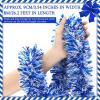 imageGeosar 262 Feet Christmas Tinsel Garland Decoration Metallic Tinsel Twist Garland Halloween Christmas Tree Artificial Hanging Ornament for Birthday Party DecorationBlueBule