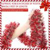 imageGeosar 262 Feet Christmas Tinsel Garland Decoration Metallic Tinsel Twist Garland Halloween Christmas Tree Artificial Hanging Ornament for Birthday Party DecorationBlueRed