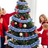 imageGeosar 262 Feet Christmas Tinsel Garland Decoration Metallic Tinsel Twist Garland Halloween Christmas Tree Artificial Hanging Ornament for Birthday Party DecorationBlueBule