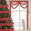imageGeosar 262 Feet Christmas Tinsel Garland Decoration Metallic Tinsel Twist Garland Halloween Christmas Tree Artificial Hanging Ornament for Birthday Party DecorationBlueRed