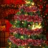 imageGeosar 262 Feet Christmas Tinsel Garland Decoration Metallic Tinsel Twist Garland Halloween Christmas Tree Artificial Hanging Ornament for Birthday Party DecorationBlueRed