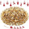 imageGeosar 262 Feet Christmas Tinsel Garland Decoration Metallic Tinsel Twist Garland Halloween Christmas Tree Artificial Hanging Ornament for Birthday Party DecorationBlueLight Gold  Silver