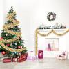 imageGeosar 262 Feet Christmas Tinsel Garland Decoration Metallic Tinsel Twist Garland Halloween Christmas Tree Artificial Hanging Ornament for Birthday Party DecorationBlueLight Gold  Silver