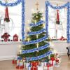 imageGeosar 262 Feet Christmas Tinsel Garland Decoration Metallic Tinsel Twist Garland Halloween Christmas Tree Artificial Hanging Ornament for Birthday Party DecorationBlueBule