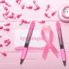 imageGeosar 48 Pcs Breast Cancer Awareness Ribbon Pen Bulk Pink Gel Retractable Black Ink Fine Point Pen for Girls Women Breast Cancer Mental Health Ovarian Cervical48