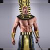 imageGeosar 5 Pcs Halloween Egyptian Costume Accessory Set Include Pharaoh Headpiece Hat Cobra Cane Belt Collar Wristbands for Men