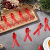 imageGeosar 50 Pcs Red Ribbon Pins AntiDrugs Awareness Say No to Drugs Red Ribbon with Safety Pins Public Campaign Party Favors Supplies