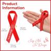 imageGeosar 50 Pcs Red Ribbon Pins AntiDrugs Awareness Say No to Drugs Red Ribbon with Safety Pins Public Campaign Party Favors Supplies