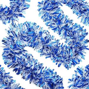imageGeosar 262 Feet Christmas Tinsel Garland Decoration Metallic Tinsel Twist Garland Halloween Christmas Tree Artificial Hanging Ornament for Birthday Party DecorationBlueBule