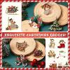 image12 Pcs Christmas Brooches Xmas Rhinestone Crystal Brooch Pins Santa Claus Snowflake Bell Bow Knot Reindeer Boots Garland Christmas Stockings and Tree Pins for Xmas Holiday Party Celebration