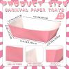 imageGeosar 100 Pcs Gingham Party Supply Disposable Paper Food Tray Bulk Disposable Food Boat with Checkered Wax Paper Sheet Checkered Wrapping Supply for Carnival Picnic Birthday Party Orange BlackPink