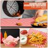 imageGeosar 100 Pcs Gingham Party Supply Disposable Paper Food Tray Bulk Disposable Food Boat with Checkered Wax Paper Sheet Checkered Wrapping Supply for Carnival Picnic Birthday Party Orange BlackOrange Pink