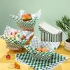 imageGeosar 100 Pcs Gingham Party Supply Disposable Paper Food Tray Bulk Disposable Food Boat with Checkered Wax Paper Sheet Checkered Wrapping Supply for Carnival Picnic Birthday Party Orange BlackDark Green White