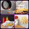 imageGeosar 100 Pcs Gingham Party Supply Disposable Paper Food Tray Bulk Disposable Food Boat with Checkered Wax Paper Sheet Checkered Wrapping Supply for Carnival Picnic Birthday Party Orange BlackIridescent