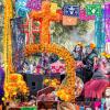 imageGeosar 118 Pcs Mexican Party Decorations Include Marigold Flowers Dia De Los Muertos Banner for Day of The Dead Cinco De Mayo Mexican Fiesta Party Diwali Supplies OrangeOrange and Yellow