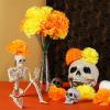 imageGeosar 118 Pcs Mexican Party Decorations Include Marigold Flowers Dia De Los Muertos Banner for Day of The Dead Cinco De Mayo Mexican Fiesta Party Diwali Supplies OrangeOrange and Yellow