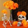 imageGeosar 118 Pcs Mexican Party Decorations Include Marigold Flowers Dia De Los Muertos Banner for Day of The Dead Cinco De Mayo Mexican Fiesta Party Diwali Supplies OrangeOrange
