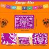 imageGeosar 118 Pcs Mexican Party Decorations Include Marigold Flowers Dia De Los Muertos Banner for Day of The Dead Cinco De Mayo Mexican Fiesta Party Diwali Supplies OrangeOrange