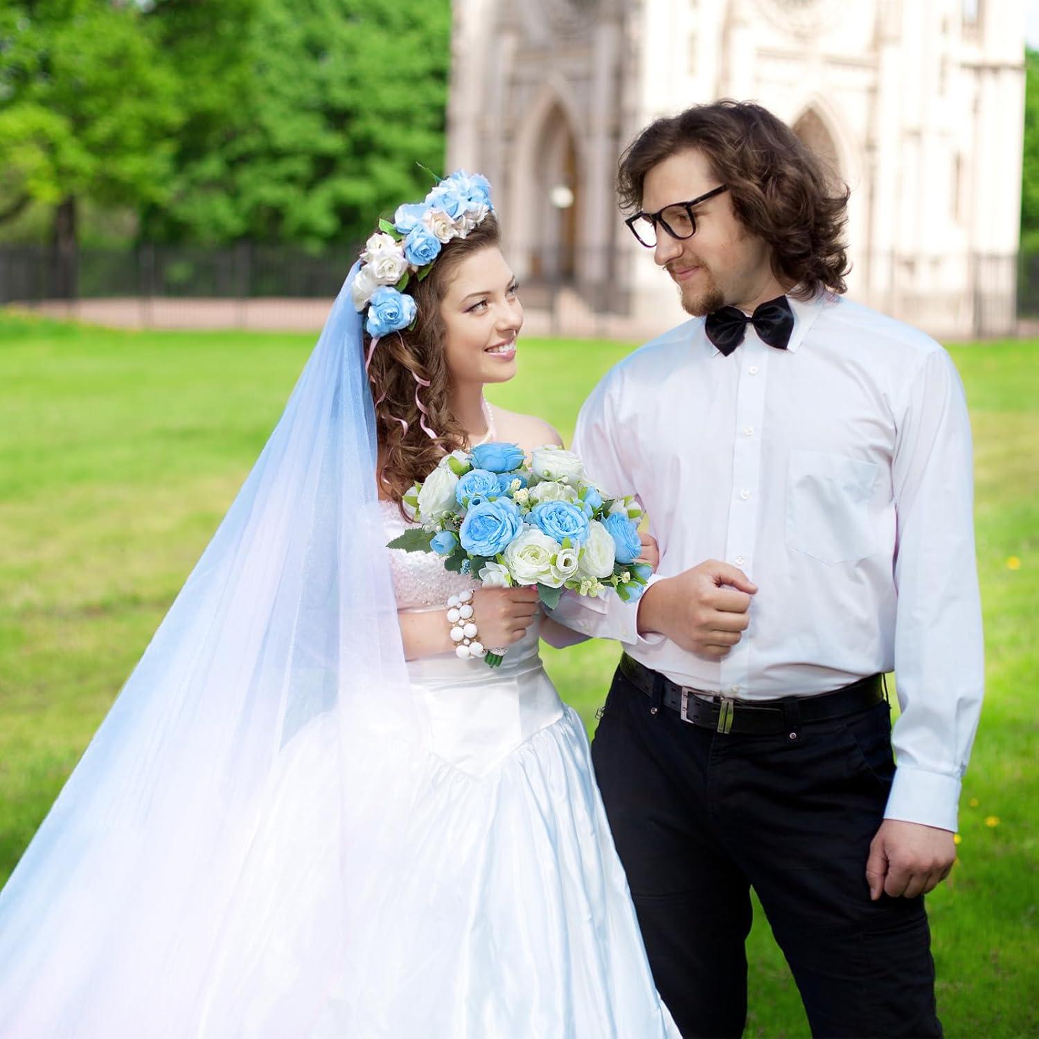 imageGeosar 16 Bundles Artificial Peonies Flowers Fake Silk Peony Bouquet Faux Peonies Flowers Bulk for Decoration Vase Floral Arrangements Wedding Party Table Dusty PinkDusty RoseBlue  White