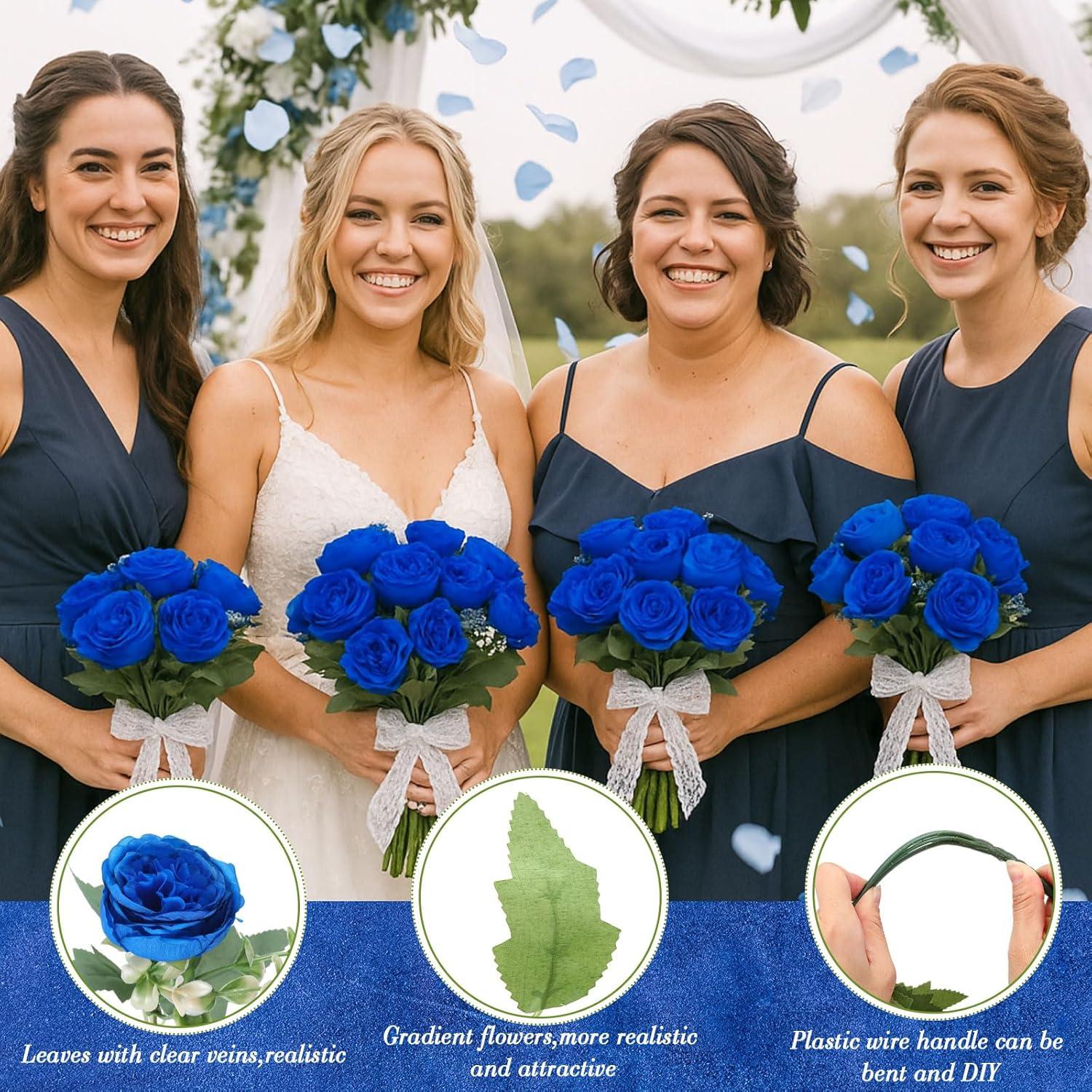 imageGeosar 16 Bundles Artificial Peonies Flowers Fake Silk Peony Bouquet Faux Peonies Flowers Bulk for Decoration Vase Floral Arrangements Wedding Party Table Dusty PinkDusty RoseRoyal Blue