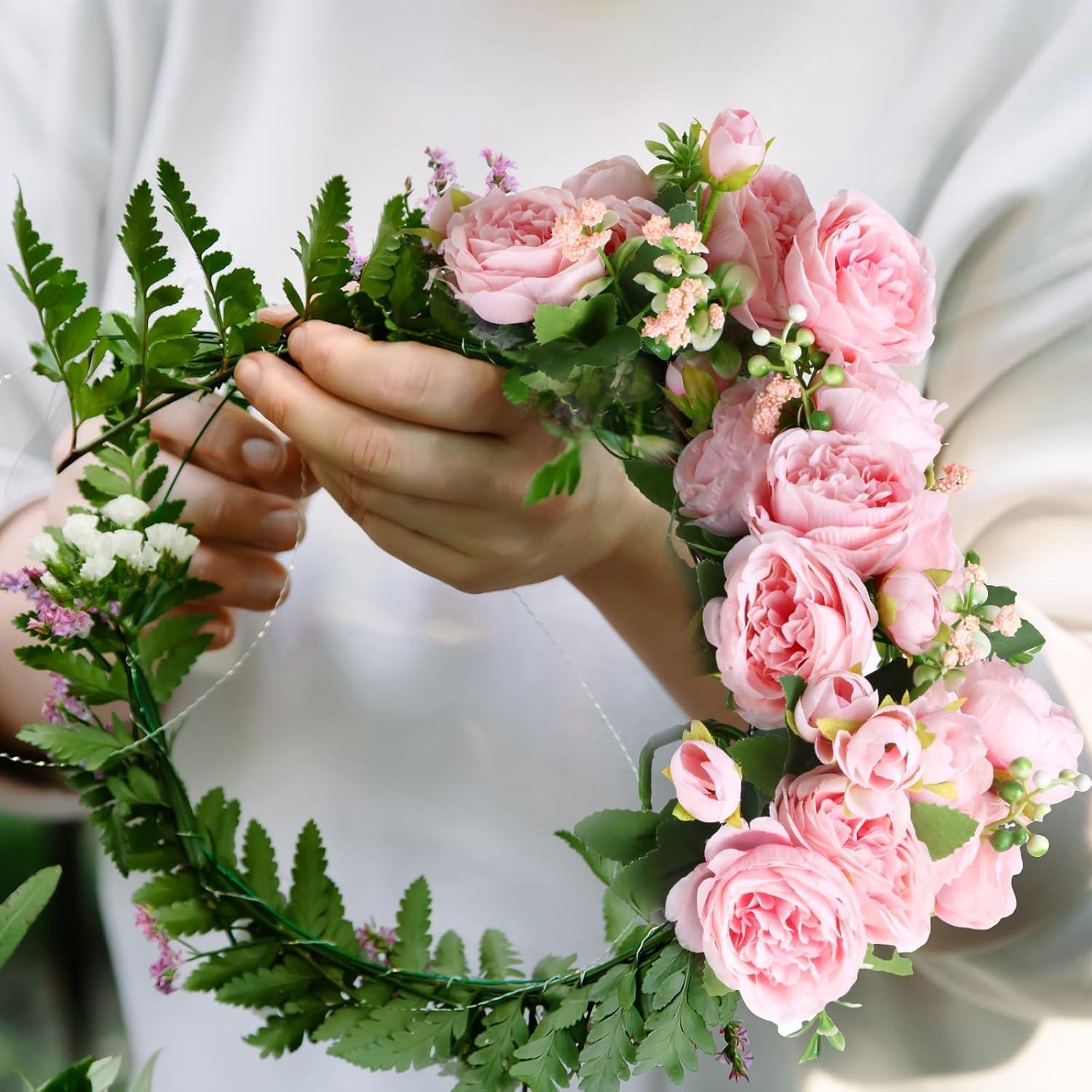 imageGeosar 16 Bundles Artificial Peonies Flowers Fake Silk Peony Bouquet Faux Peonies Flowers Bulk for Decoration Vase Floral Arrangements Wedding Party Table Dusty PinkDusty RosePink