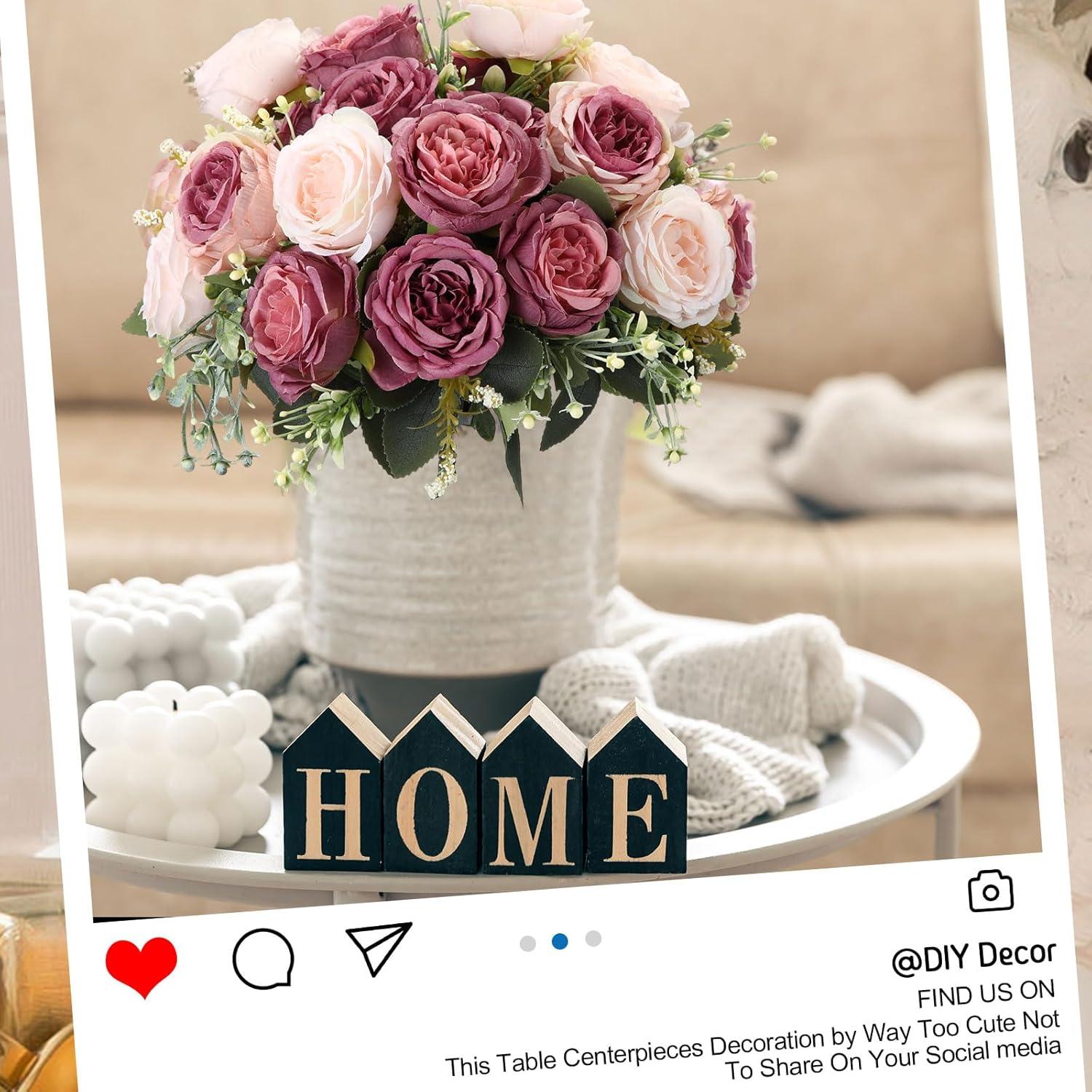 imageGeosar 16 Bundles Artificial Peonies Flowers Fake Silk Peony Bouquet Faux Peonies Flowers Bulk for Decoration Vase Floral Arrangements Wedding Party Table Dusty PinkDusty RoseDusty Pink  Dusty Rose