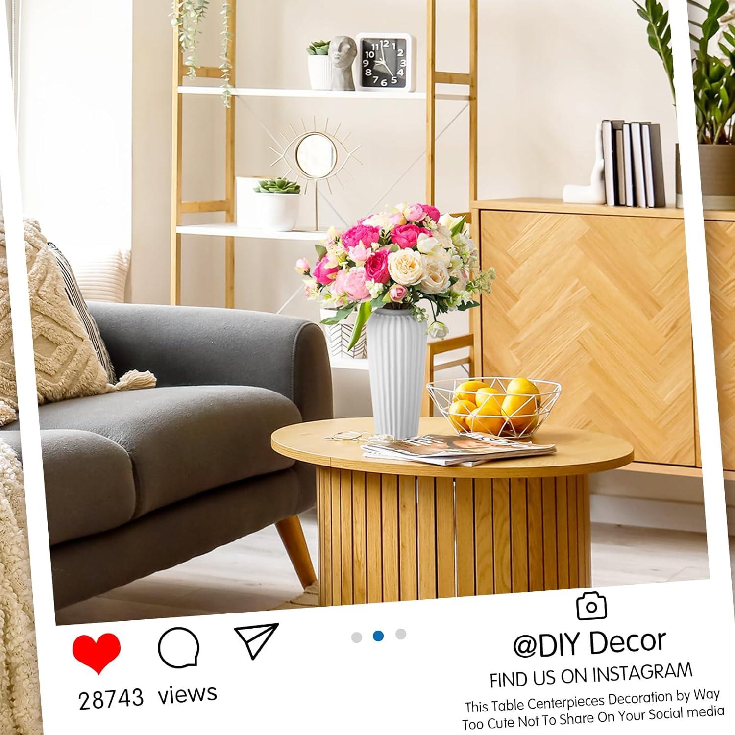 imageGeosar 16 Bundles Artificial Peonies Flowers Fake Silk Peony Bouquet Faux Peonies Flowers Bulk for Decoration Vase Floral Arrangements Wedding Party Table Dusty PinkDusty RoseBright Color