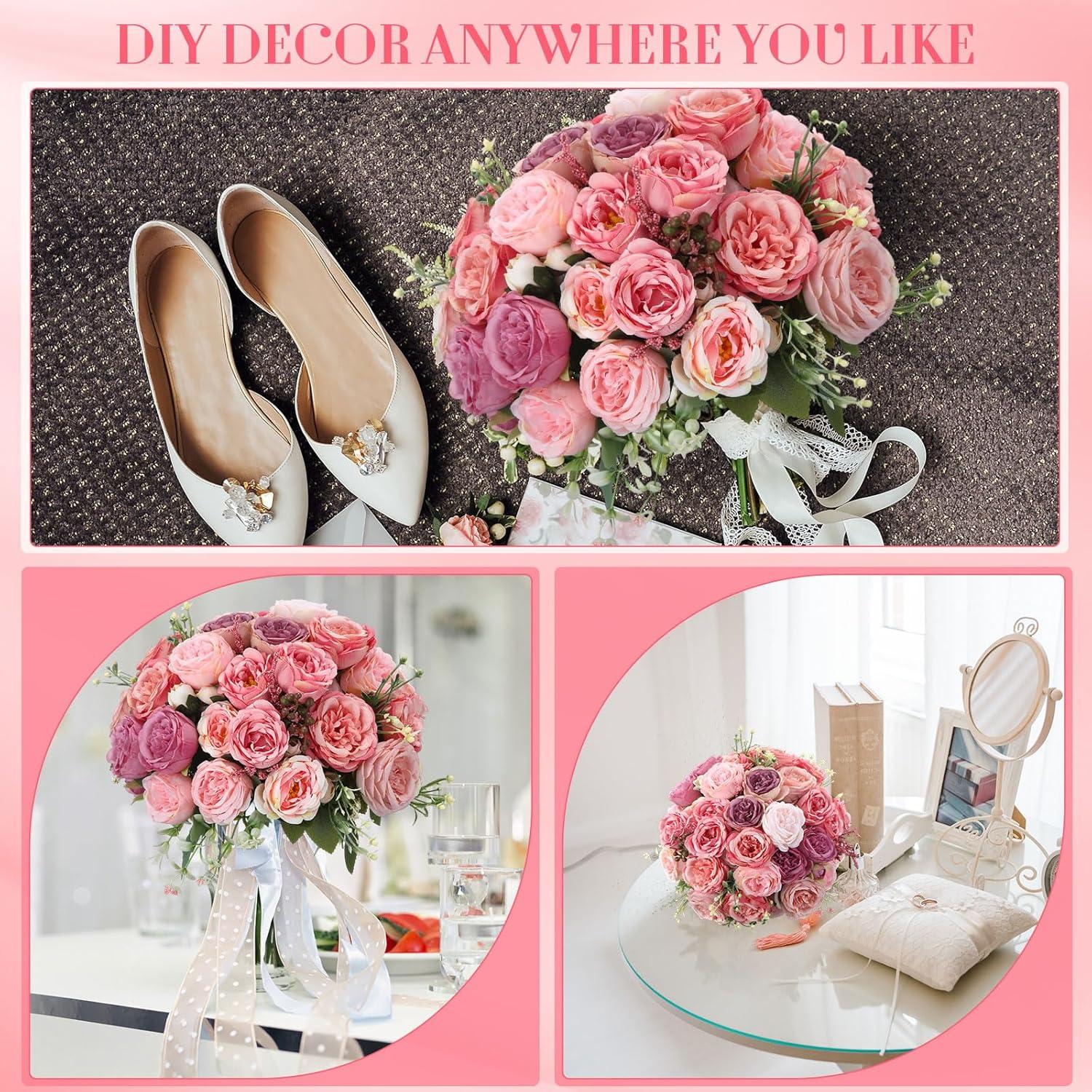 imageGeosar 16 Bundles Artificial Peonies Flowers Fake Silk Peony Bouquet Faux Peonies Flowers Bulk for Decoration Vase Floral Arrangements Wedding Party Table Dusty PinkDusty RosePink Lavender