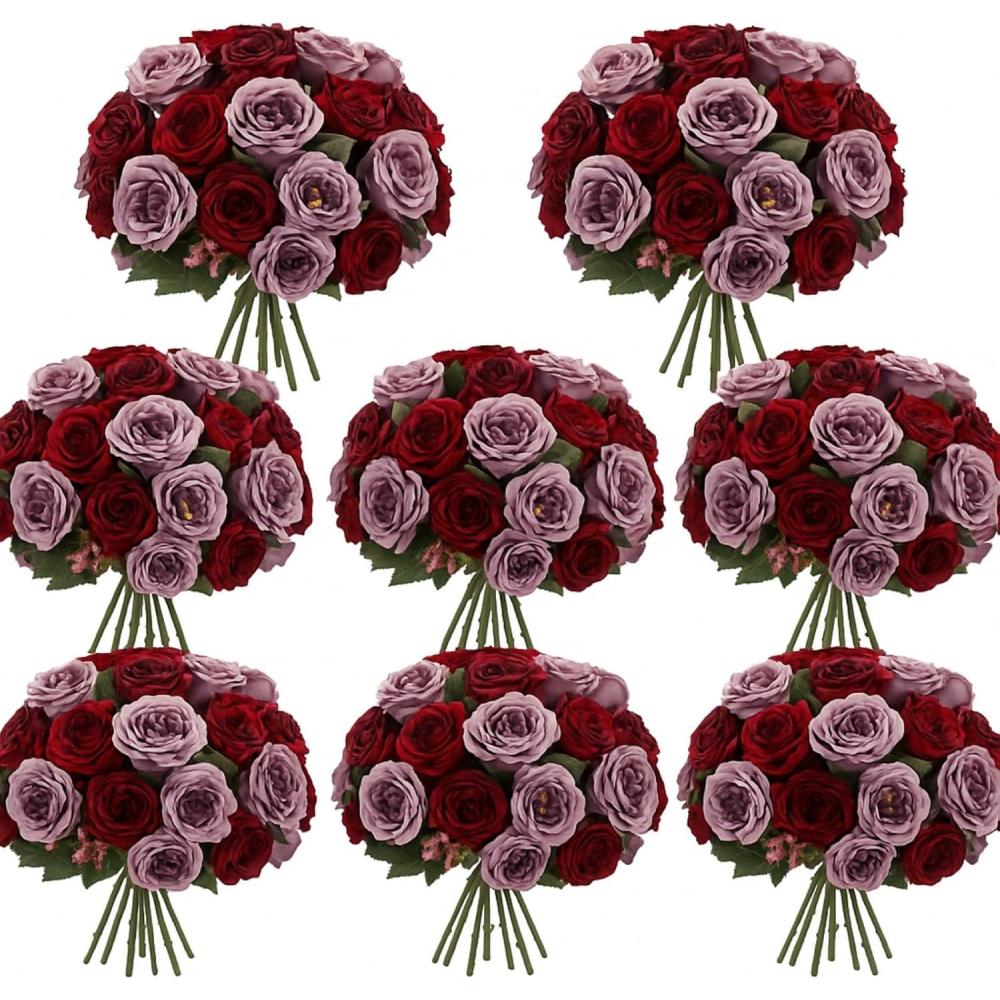imageGeosar 16 Bundles Artificial Peonies Flowers Fake Silk Peony Bouquet Faux Peonies Flowers Bulk for Decoration Vase Floral Arrangements Wedding Party Table Dusty PinkDusty RoseWine Red  Gray