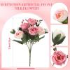 imageGeosar 16 Bundles Artificial Peonies Flowers Fake Silk Peony Bouquet Faux Peonies Flowers Bulk for Decoration Vase Floral Arrangements Wedding Party Table Dusty PinkDusty RosePink Lavender