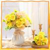 imageGeosar 16 Bundles Artificial Peonies Flowers Fake Silk Peony Bouquet Faux Peonies Flowers Bulk for Decoration Vase Floral Arrangements Wedding Party Table Dusty PinkDusty RoseYellow  Champagne