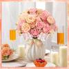 imageGeosar 16 Bundles Artificial Peonies Flowers Fake Silk Peony Bouquet Faux Peonies Flowers Bulk for Decoration Vase Floral Arrangements Wedding Party Table Dusty PinkDusty RosePink  Yellow