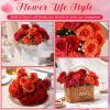 imageGeosar 16 Bundles Artificial Peonies Flowers Fake Silk Peony Bouquet Faux Peonies Flowers Bulk for Decoration Vase Floral Arrangements Wedding Party Table Dusty PinkDusty RoseOrange  Deep Red