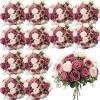 imageGeosar 16 Bundles Artificial Peonies Flowers Fake Silk Peony Bouquet Faux Peonies Flowers Bulk for Decoration Vase Floral Arrangements Wedding Party Table Dusty PinkDusty RoseDusty Pink  Dusty Rose