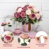 imageGeosar 16 Bundles Artificial Peonies Flowers Fake Silk Peony Bouquet Faux Peonies Flowers Bulk for Decoration Vase Floral Arrangements Wedding Party Table Dusty PinkDusty RoseDusty Pink  Dusty Rose