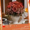 imageGeosar 16 Bundles Artificial Peonies Flowers Fake Silk Peony Bouquet Faux Peonies Flowers Bulk for Decoration Vase Floral Arrangements Wedding Party Table Dusty PinkDusty RoseOrange  Brown