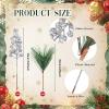 imageGeosar 24 Pieces Christmas Artificial Greenery Pine Branches Small Holly Artificial Berries Picks Bulk for Crafts Wreath Decorations Xmas Tree Party Gift for Christmas Holiday Decor RedSilver
