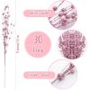 imageGeosar 30 Pcs Christmas Artificial Glitter Berry Stem Decorations 17 Inch Faux Stick Floral Pick Centerpiece Bouquet Flower Bead Twigs for Centerpiece Tree Wreath Xmas Ornaments HomeBurgundyPink
