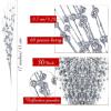 imageGeosar 30 Pcs Christmas Artificial Glitter Berry Stem Decorations 17 Inch Faux Stick Floral Pick Centerpiece Bouquet Flower Bead Twigs for Centerpiece Tree Wreath Xmas Ornaments HomeBurgundySilver