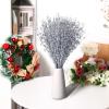 imageGeosar 30 Pcs Christmas Artificial Glitter Berry Stem Decorations 17 Inch Faux Stick Floral Pick Centerpiece Bouquet Flower Bead Twigs for Centerpiece Tree Wreath Xmas Ornaments HomeBurgundySilver