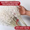 imageGeosar 30 Pcs Christmas Artificial Glitter Berry Stem Decorations 17 Inch Faux Stick Floral Pick Centerpiece Bouquet Flower Bead Twigs for Centerpiece Tree Wreath Xmas Ornaments HomeBurgundyWhite