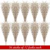 imageGeosar 30 Pcs Christmas Artificial Glitter Berry Stem Decorations 17 Inch Faux Stick Floral Pick Centerpiece Bouquet Flower Bead Twigs for Centerpiece Tree Wreath Xmas Ornaments HomeBurgundyChampagne Gold