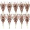 imageGeosar 30 Pcs Christmas Artificial Glitter Berry Stem Decorations 17 Inch Faux Stick Floral Pick Centerpiece Bouquet Flower Bead Twigs for Centerpiece Tree Wreath Xmas Ornaments HomeBurgundyRose Gold
