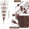 imageGeosar 30 Pcs Christmas Artificial Glitter Berry Stem Decorations 17 Inch Faux Stick Floral Pick Centerpiece Bouquet Flower Bead Twigs for Centerpiece Tree Wreath Xmas Ornaments HomeBurgundyBrown