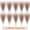 imageGeosar 30 Pcs Christmas Artificial Glitter Berry Stem Decorations 17 Inch Faux Stick Floral Pick Centerpiece Bouquet Flower Bead Twigs for Centerpiece Tree Wreath Xmas Ornaments HomeBurgundyRose Gold