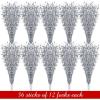 imageGeosar 30 Pcs Christmas Artificial Glitter Berry Stem Decorations 17 Inch Faux Stick Floral Pick Centerpiece Bouquet Flower Bead Twigs for Centerpiece Tree Wreath Xmas Ornaments HomeBurgundySilver
