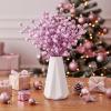 imageGeosar 30 Pieces Artificial Christmas Berry Picks with Snowflake Glitter Artificial Holly Berry Stems for Christmas Tree Ornaments Vases DIY Crafts Home Wedding Party Holiday DecorWhiteGlitter Pink