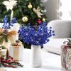 imageGeosar 30 Pieces Artificial Christmas Berry Picks with Snowflake Glitter Artificial Holly Berry Stems for Christmas Tree Ornaments Vases DIY Crafts Home Wedding Party Holiday DecorWhiteBlue